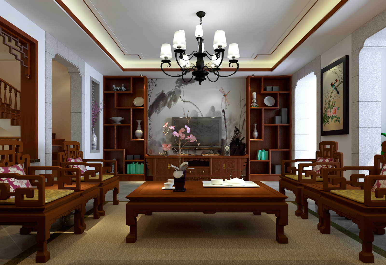 金域蓝湾联排别墅样板间装修设计效果图