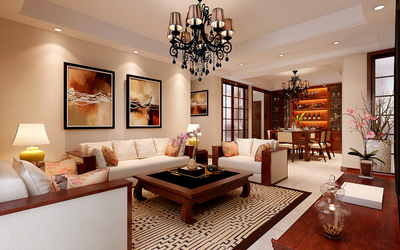 大溪地新中式风格装修效果图 传统与现代的完美融合